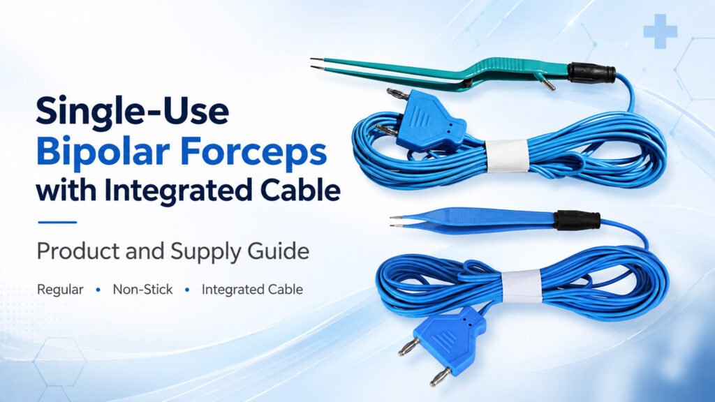 Single-Use Bipolar Forceps with Integrated Cable